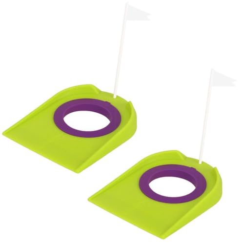 Moily Lightweight Golf Practice Disc Imitation Green Hole Board Indoor Backyard Swing Trainer - color: 2pcs