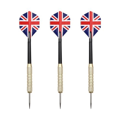 Wall-Mounted Black Dartboard and Cabinet Sets, Easy Assembly Wood Dartboard Cabinet Hideaway Cabinet and Two Sets of Steel-Tip Dartboard Ready-to-Play Bundle