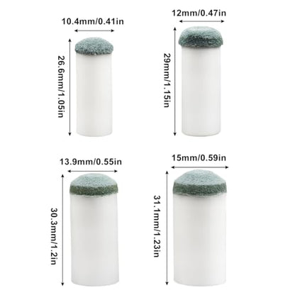 Jiozermi Slip On Pool Cue Tips Kit, Multi-Size Billiard Cue Tips Replacement with Storage Box, No Glue Needed - size: 9mm+10mm+12mm+13mm（20pcs）