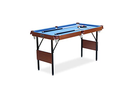 RACK Crux 55-inch Folding Billiard/Pool Table – Portable, Space-Saving Foldable Design - style: Blue Original