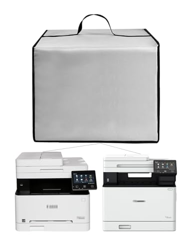 Printer Dust Cover Heavy Duty Anti-static Waterproof Nylon Cover for Canon Color Image CLASS MF656Cdw / Color Image CLASS MF753Cdw Wireless Duplex Laser Printer (Silver) - color: silver