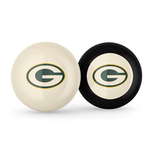 Imperial NFL Logo Cue Ball & 8 Ball Combo Set - color: Green Bay Packers, White