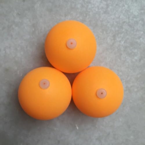 SOLUSTRE 100pcs 27mm Plastic Ping Pong Balls with Hole for Practice Machine Training Table Tennis Balls Bulk Yellow