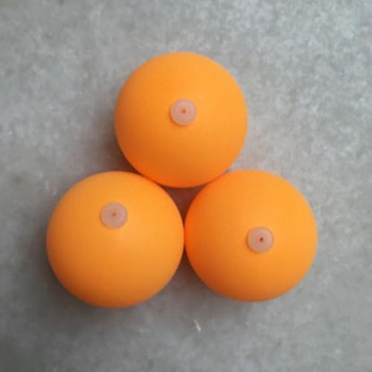 SOLUSTRE 100pcs 27mm Plastic Ping Pong Balls with Hole for Practice Machine Training Table Tennis Balls Bulk Yellow