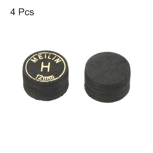 PATIKIL Pool Cue Tips Multiple Layer Pool Billiard Cue Tips Laminated Glue-on Snooker Stick Tip Billiard Accessories - size: 12mm, style: Hard
