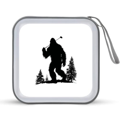 Funny Silhouette Carrying A Single Golf Club CD Case DVD Storage Case Portable for Car Home Travel