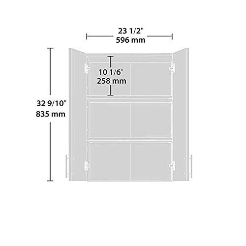 24 x 33 Inch Wall Cabinet set of 1, Kitchen Wall Mounted Wooden Storage Cabinet, Double Door Cabinet with Soft Close, Metal Handle, Adjustable Shelf, for Kitchen, Garage, Laundry, Bathroom, Black - color: Black