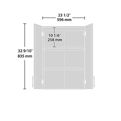 24 x 33 Inch Wall Cabinet set of 1, Kitchen Wall Mounted Wooden Storage Cabinet, Double Door Cabinet with Soft Close, Metal Handle, Adjustable Shelf, for Kitchen, Garage, Laundry, Bathroom, Black - color: Black