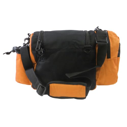 Fade Crunch Shoulder Strap Disc Golf Bag – Versatile, Durable, and Built for All Players, from Newcomers to Night Round Pros – Compatible with Harnesses - color: Orange