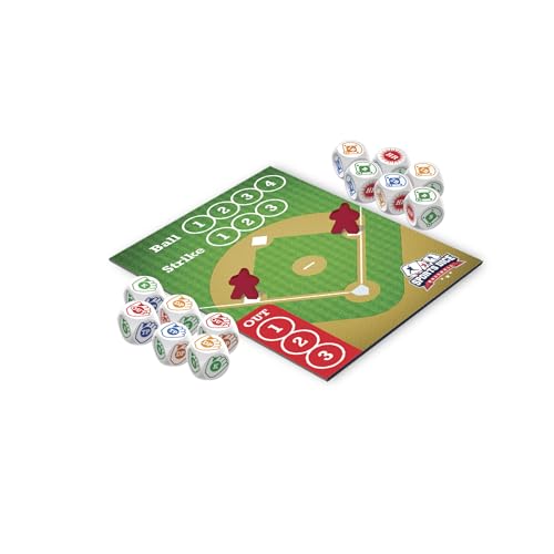 FoxMind, Baseball Sport Dice Game, for Baseball Fans, Easy to Play, Travel Sized - style: Baseball