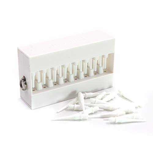 CUESOUL Touch-Point Soft Dart Tip Point with Touch Dart Case Tool for Dart Tip Replacement and Dart Tip Remove - color: White