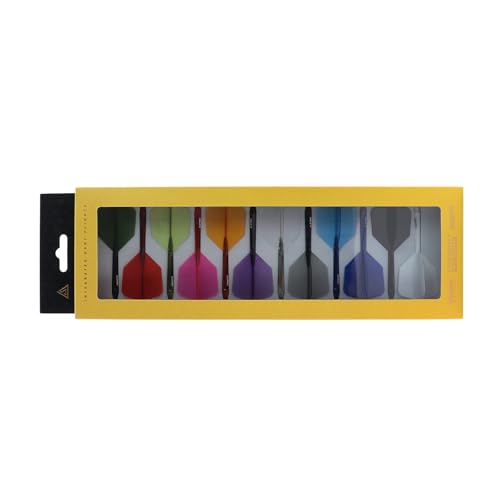 CUESOUL ROST 77 Integrated Dart Shaft and Flight Big Wing/Standard Shape Colour Collection Pack of 12 pcs - color: Big Wing Shape, size: Large