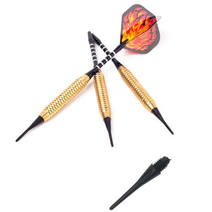 100pcs 2BA Thread Soft Tip Plastic Dart Points Replacement Dart Accessories (Black)