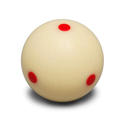 Aramith 2-1/4" Regulation Size Billiard/Pool Ball: Super Pro Cup Cue Ball with 6 Red Dots