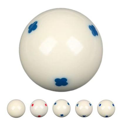 2-1/4" White Cue Balls for Pool Table,57.2mm Billiard White Ball,Red or Blue 6 Dot AAA-Grade Billard Balls,6 oz Pool Ball,A Variety of cue Balls are Available. - color: Plum Blossom