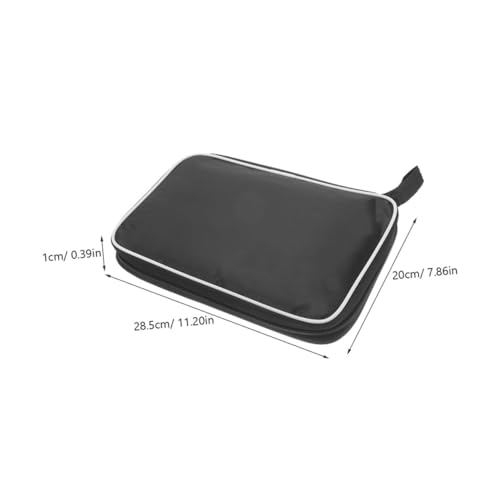 ORFOFE Compact Table Tennis Paddle Bag Multi-function Sports Storage Case with Bat Fixing Design Lightweight for Portable Table Tennis Racket Protection