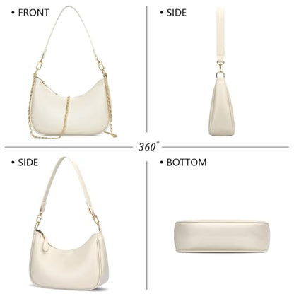 KKXIU Shoulder Bag for Women Cute Hobo Purses and Handbags Retro Clutch Underarm Purse | Cute - color: Beige