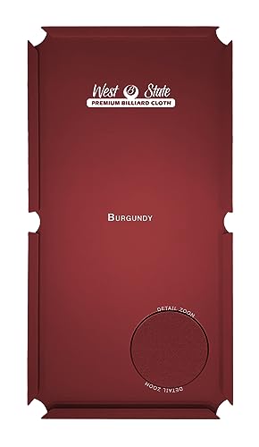 21 oz Pre-Cut Pool Table Felt Replacement Kit for Tables - Wool and Nylon Blend with Teflon - Multiple Colors - color: Burgundy, size: 7 Foot