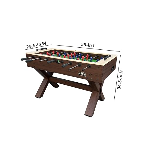 KICK Constable 55" Foosball Table – Professional Full-Size Indoor Game Table - color: Brown