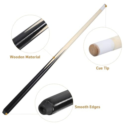 Abaodam 2 Piece Shorty Pool Cue Stick 19Inch Wooden Billiard Cue for Beginners Starters