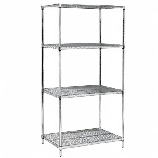 Quantum Storage Systems WR63-2130C Starter Kit Wire Shelves Chrome 4 Shelves 63" H x 30" W x 21" D - size: 63H x 30W x 21D
