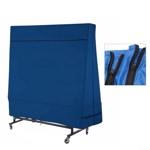 Waterproof Table Tennis Outdoor Pong Tables, Oxford Fabric Sun Dust Protector with Adjustable Straps, Blue