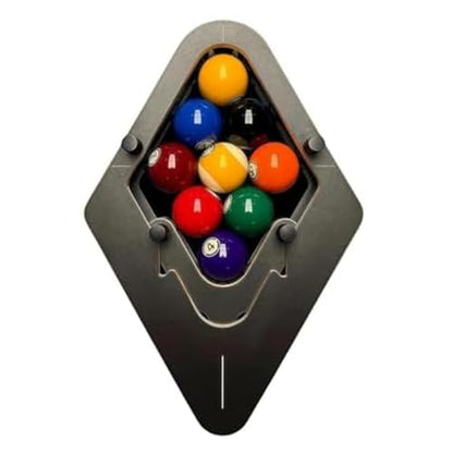 Professional Billiard Rack, Heavy Duty Solid Wood Triangle & Diamond Racks, Gap-Free Precision for 8-Ball & 9-Ball Perfect Breaks, Essential Billiards Accessories - color: 9-ball