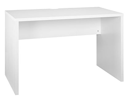 ClosetMaid 43.8 in. W Home Office Desk for Computer Laptop, Writing, Study with Modern, Simple Style, White Finish, 44" W x 22" D - color: White, style: Rectangle Desk