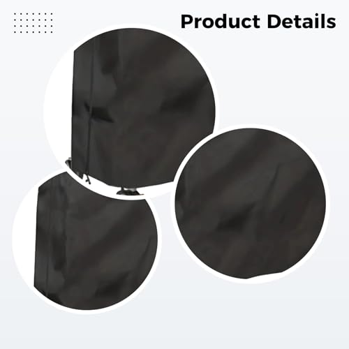 Waterproof Table Tennis Table Cover , 210D Oxford Fabric , Black , Heavy Duty with Zipper , for Indoor and Outdoor Ping Pong Tables , Dustproof and Snowproof