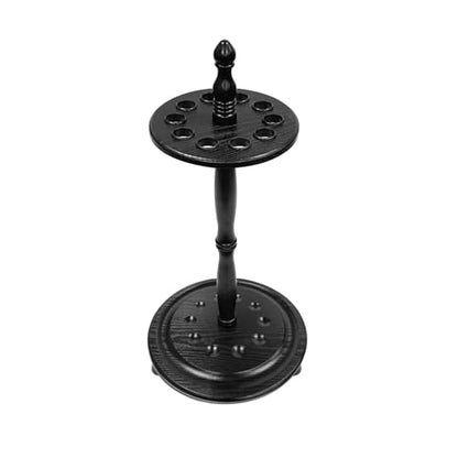 SUPERDIAMOND Pool Stick Holder Floor Stand - Round Billiard Cue Rack Pool Table Accessories Holds 10 Pool Cues Wooden Freestanding Pool Cue Rack for Game Room Billiard Room Decor, Black - size: 10 Cues, style: SU-10-Billiard Cue Racks-black