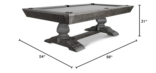 Nixon Billiards - Birdy Slate Billiard Pool Table- Grayson Grey - 7ft and 8ft - Whiteglove - size: 7FT WG installation (Yes), style: Club master II