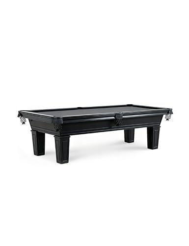 Empire USA - Corona Slate Pool Table W/Premium Billiards Accessories - (7FT and 8FT,Stain Black) - size: 8FT Without Installation