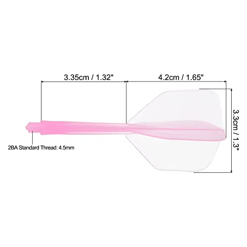 PATIKIL Integrated Dart Shaft & Flights, Pack Lightweight Plastic Dart Flight Set - color: Pink