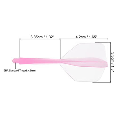 PATIKIL Integrated Dart Shaft & Flights, Pack Lightweight Plastic Dart Flight Set - color: Pink