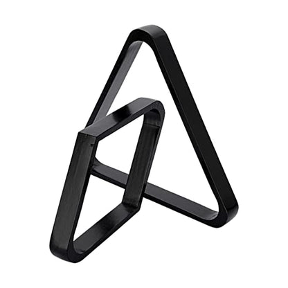 2Pcs Durable Billiard Ball Rack Set, Eight Ball Triangle Rack, Diamond,Ball Holder for Standard 2-1/4" Balls Accessories Supplies - color: Black