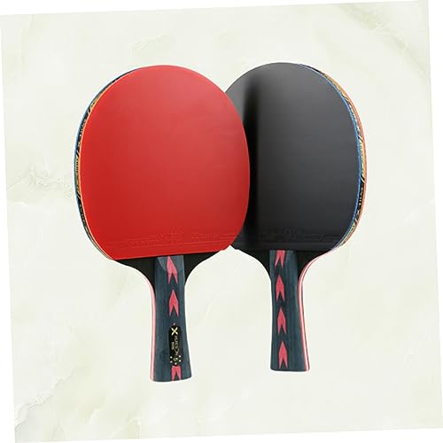 WOONEKY 2pcs Professional Pong Racket Star Carbon Fiber Table Tennis Paddle Double Pimples-Junior Players
