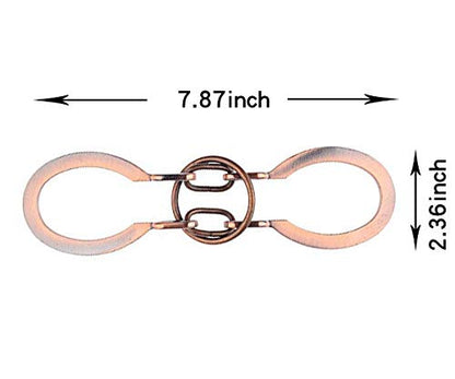 Classical Metal Horseshoe Puzzle Traditional Brain Teaser Puzzles Jigsaw Toy (Bronze, Normal) - color: Bronze