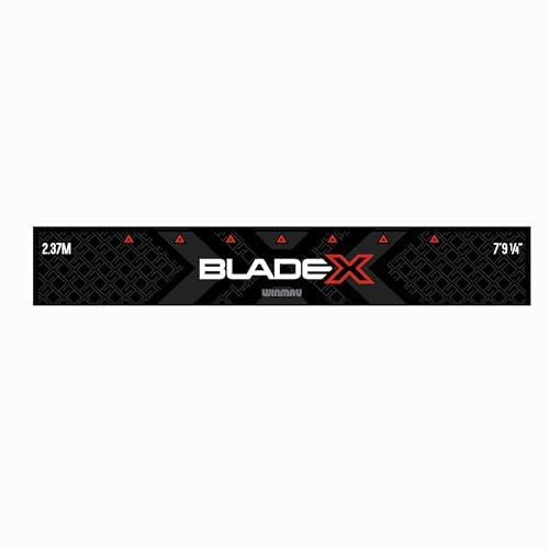 Winmau Darts Oche Line - High Visibility Throw Line Marker with Toe Markers for Consistent Stance - Self-Adhesive, Sticks to Hard Floors (Wood/Tile/Laminate) - Regulation Distance - style: Blade X