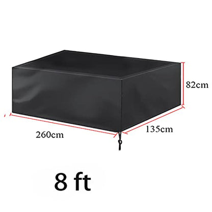 SEIWEI 8ft Billiard Table Dust Cover Outdoor Pool Table Cover Foldable and Waterproof Black - color: Black, size: 8ft