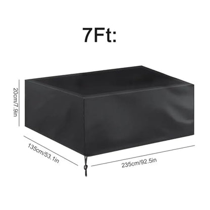 2 Pcs Dustproof and Waterproof Outdoor Full Billiard Solid Color with Pull Rope Pool Table Dustproof Equipment(Black) - color: Black