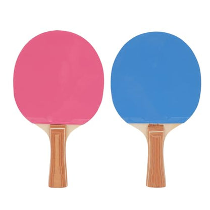 Table Tennis Set, Rubber 7-Layer Wood Portable Table Tennis Racket Table Tennis Balls with Storage Box for Indoor and Outdoor Game Accessories