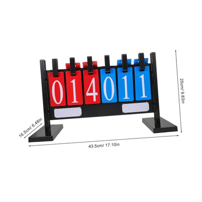 Holibanna Weatherproof Portable Tabletop Scorekeeper Flip Scoreboard for Basketball Football Tennis Volleyball with Stable Freestanding Base and Thickened Construction
