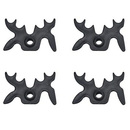 4Pack Pool Billiard Cue Bridge Head, Plastic Billiard Pool Cue Accessories for Pool Table, Black Plastic Slip-On Bridge Portable Moosehead Bridge Head