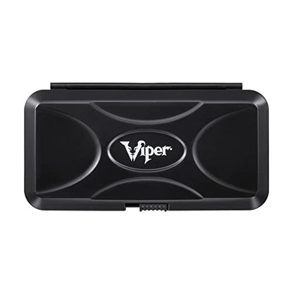 Viper by GLD Products Bobcat Adjustable Weight Soft Tip Darts with Storage/Travel Case - size: 16 Grams (Adjustable to 18 and 19 Grams), style: Black Coated Brass with Purple Rings