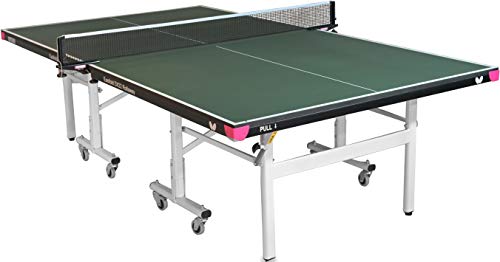 Butterfly Easifold DX 22 Table Tennis Table - 3 Year Warranty Ping Pong Table - 10 Minute Quick Assembly - Folding with Wheels - Compact Storage Ping Pong Table - color: 22mm Green
