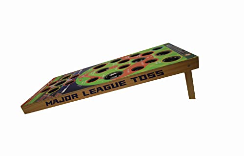 Baseball-Themed Bean Bag Toss Game with UV-Printed Game Board and Hand-Stitched Bean Bags