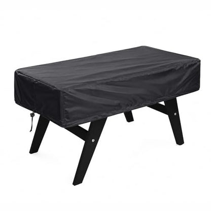 Foosball Table Cover, Heavy Duty Waterproof Outdoor Soccer Table Cover, Dustproof Game Table Protector for Indoor Outdoor Foosball Tables, 63" L x 45" W x 19" H, Black