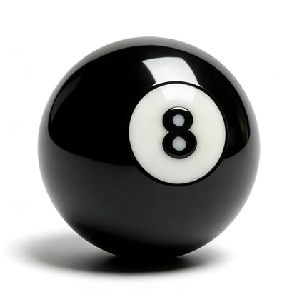 HMQQ 2 1/4" Replacement 8 Ball for Pool Table, Regulation Size Professional Resin Billiard Ball, Durable Glossy Finish, Single Black Pool Ball - style: Number 8