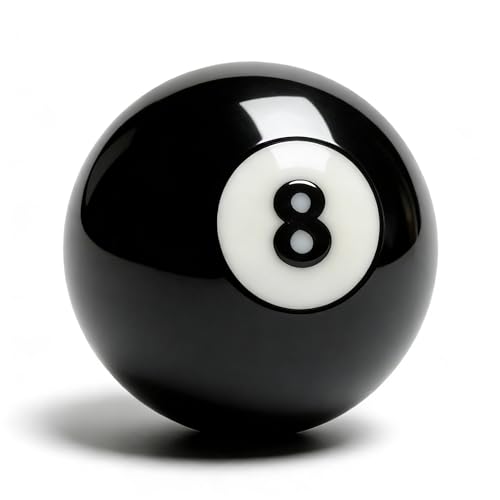 HMQQ 2 1/4" Replacement 8 Ball for Pool Table, Regulation Size Professional Resin Billiard Ball, Durable Glossy Finish, Single Black Pool Ball - style: Number 8