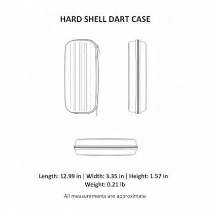 Hard Shell Dart Case for 3 Darts, EVA Travel Wallet with Zipper, Structured Storage for League Matches and Practice (1 PC)